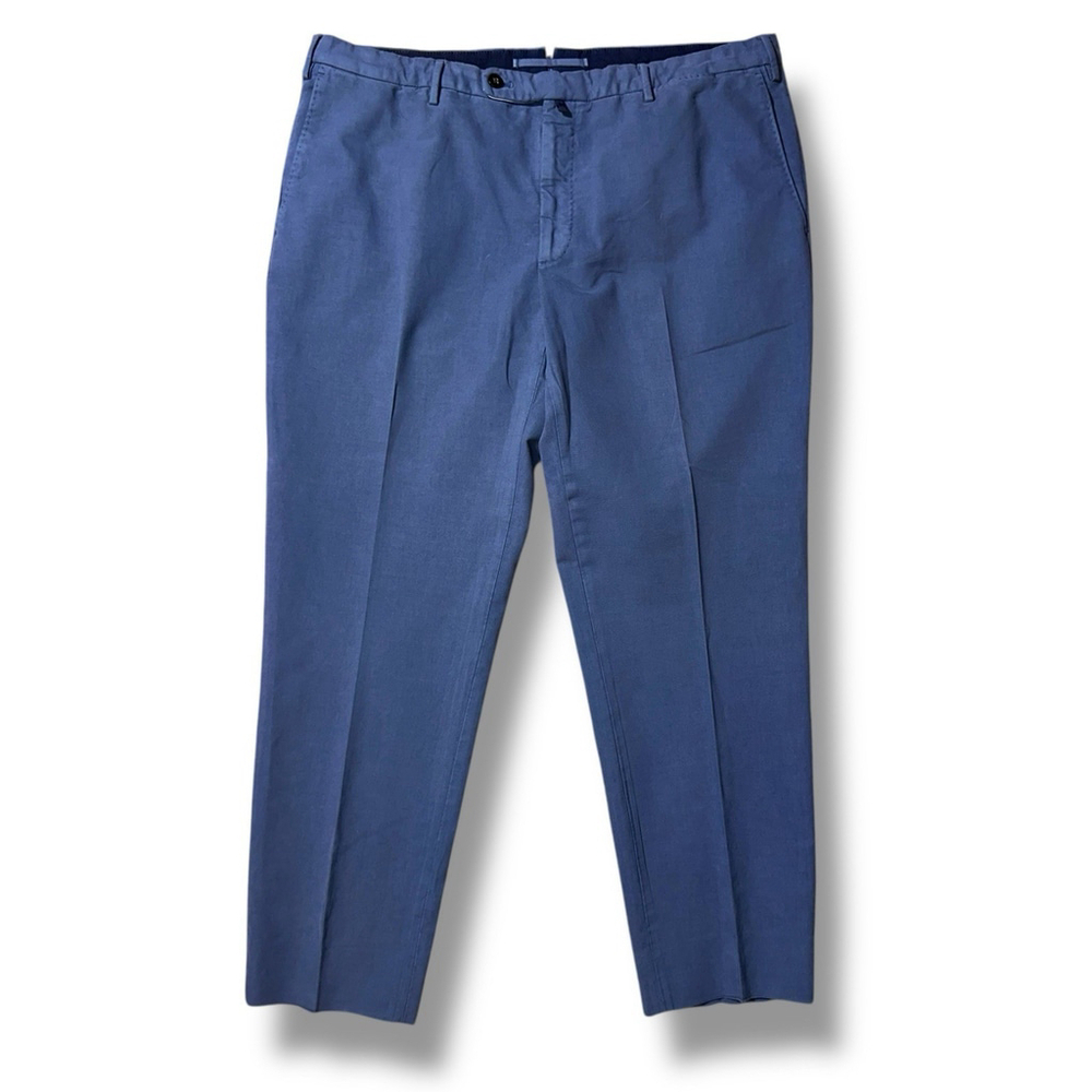 Incotex Slowear Regular Fit Blue Chino Pants Mens 56/US 40x29 EUC Cotton Blend